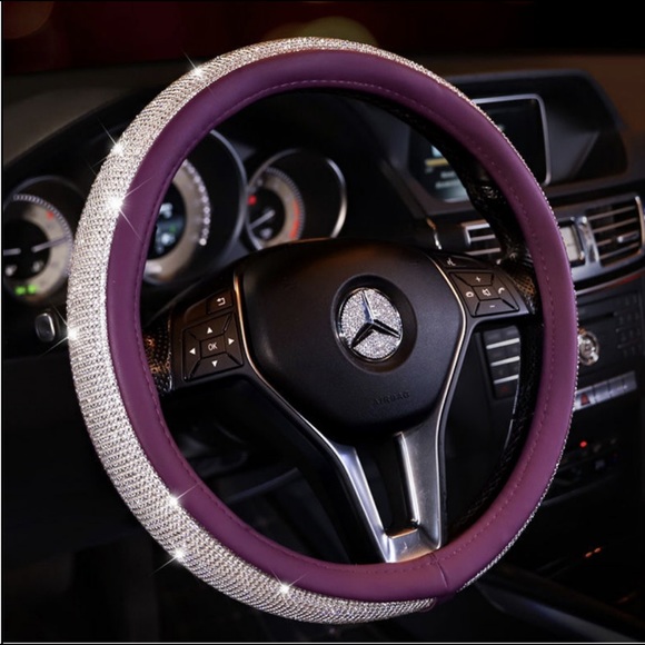 Other - Rhinestone Steering Wheel Cover-Purple